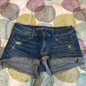 American eagle jean shorts mid rise